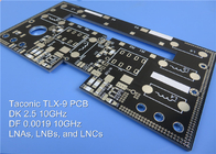 タコニックTLX-9 高周波PCB 62ミリ 1.575mm ミクサー,スプリッター,フィルター&amp;コンビナーのための浸透銀