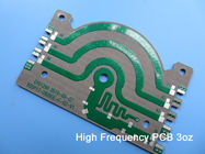 PTFE PCB板は電力増幅器のための3oz銅および液浸の銀のパッドが付いている1.5mm PTFEの版で造った