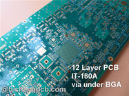 12層BGA PCB、を経て、多層PCB盲目、HDI PCB高密度相互連結PCB、を経てによって埋められておよび機能