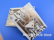 ロジャースRO3003のDK3.0 DF 0.001の高周波プリント基板の2層のロジャース3003 30mil 0.762mm PCB