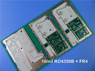 10mil RO4350BおよびFR-4で造られる雑種RFのサーキット ボードの5層高周波PCB