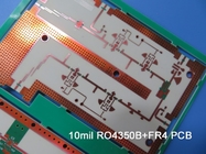 10mil RO4350BおよびFR-4で造られる雑種RFのサーキット ボードの5層高周波PCB