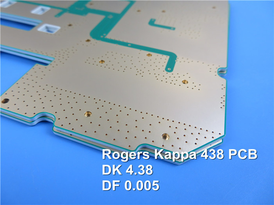 無線メートルのための液浸の金が付いているΚ 438 RF PCBロジャース60mil 1.524mm DK 4.38のプリント基板