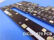 Rogers DiClad 870 PCB 織られたグラスファイバー強化 PTFE ベース 31mil 93mil 125mil 電子レンジ PCB