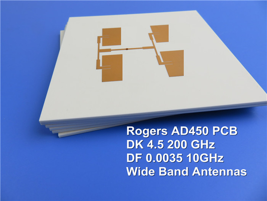 より高い頻度適用のための液浸の金とのAD450 40mil 1.016mm DK4.5で造られるアルロンRF PCB