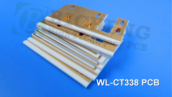 WL-CT 高周波PCB コーティング 280°C以上の高Tg値 コーティング 双面1.6mm WL-CT338 PCB 浸水金層