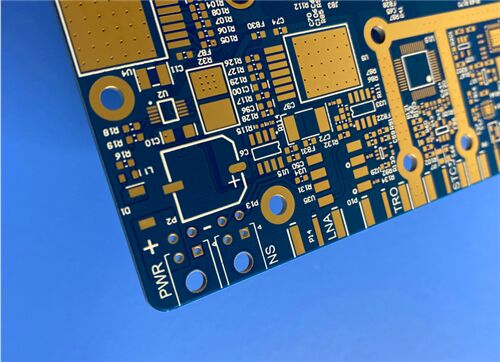 10層ハイブリッド高周波PCB RO4003C炭化水素セラミックラミネート + 370HR FR-4エポキシシステム 浸透金仕上げ