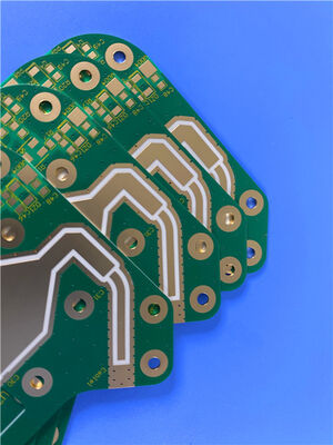 Rogers AD250C ラミネートおよびカスタム高周波両面基板、基板厚0.508mm (20mil)、純金表面処理 / ブラインドビアなし / バリアドビアなし